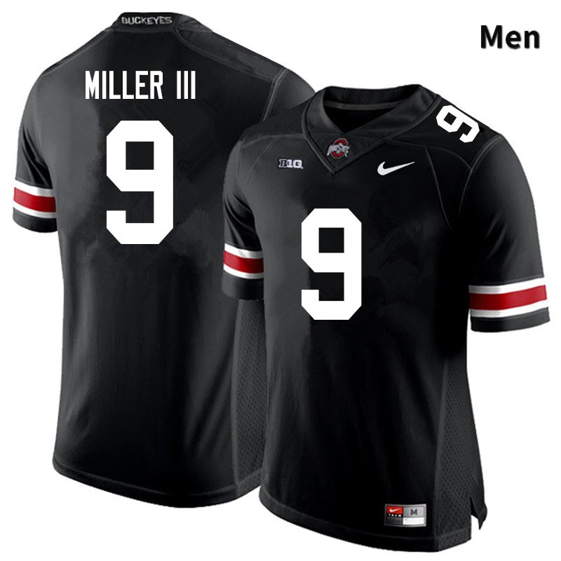 Ohio State Buckeyes Jack Miller III Men's #9 Black Authentic Stitched College Football Jersey